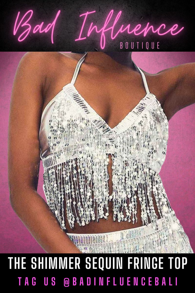Shimmer Sequin Fringe Top